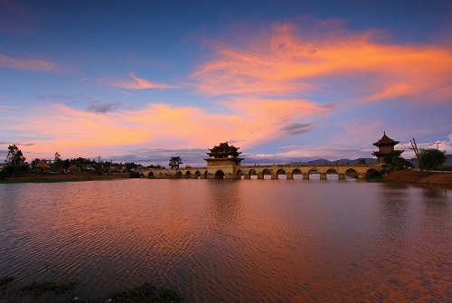 Double-Dragon Bridge in Jianshui County in Honghe