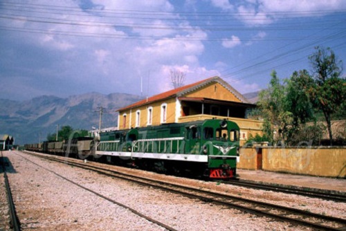 Bisezhai Railway Station of Yunnan-Vietnam Railway in Mengzi City